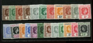 LEEWARD ISLANDS 1929 - 1950 mint 24 different  Cat $22 stamp