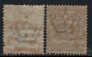 Italy Albania Offices -  Sassone n. 1+2 (n.1 Super Centered MH* +n.2 MNH**)