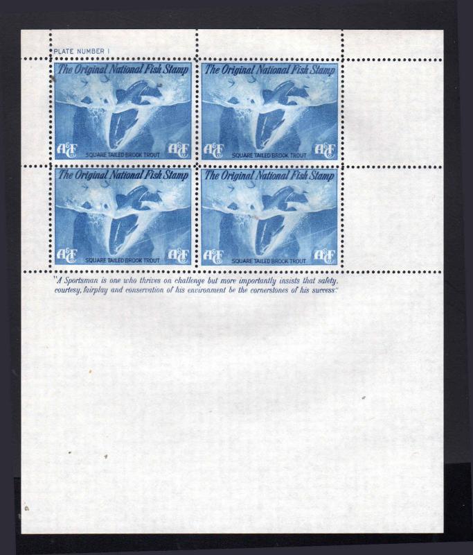 National Fish Stamp Blue Trout Abercrombie & Fitch Environment Contribution 983