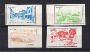 ALDERNEY PARCEL VIEWS SET UNMOUNTED MINT IMPERFORATE