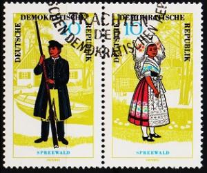 Germany(DDR). 1964 10pf(Pair)  S.G.E797/E798 Fine Used