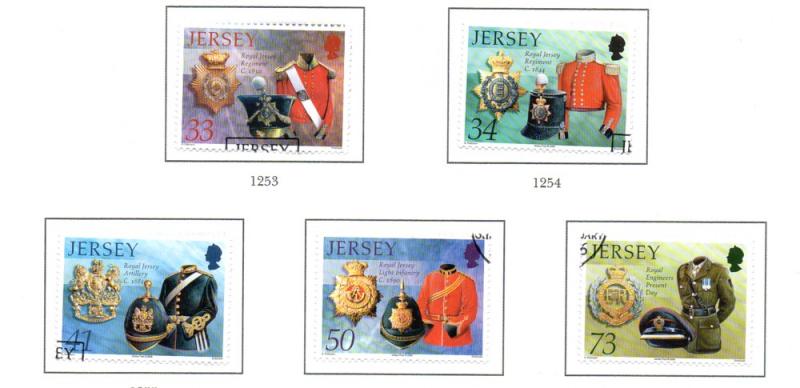 Jersey Sc 1196-00 2006 Royal Jersey Militia stamp set used