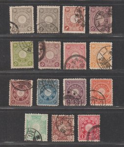Japan 1899-1907 Definitive Issues  (15v) Fine to V Fine Used