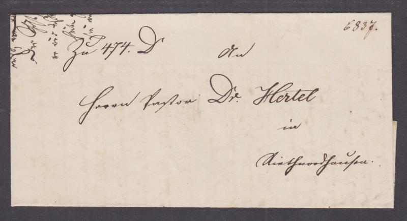 Germany, 1874 Stampless SFL, partial embossed seal