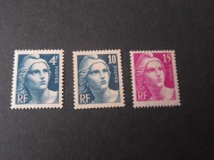 France 1945 Sc 548-50 set MNH