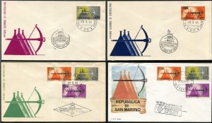 San Marino #665-686 FDC First Day Cover Collection 1967-68 Postage Europe