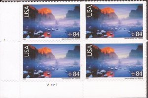 US Stamp 2006 Yosemite National Park Airmail 4 Stamp Plate Block #C141