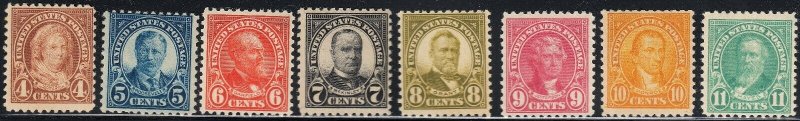 U.S. 551-573, 622-23, MH & MNH (32220)