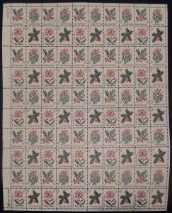 MALACK 1254-1257 5c Christmas Flowers, F-VF NH or be..MORE.. sheet1254-1257