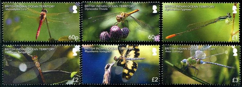 2019 Btitish Indian Ocean Territory BIOT Dragonflies (6) (Scott NA) MNH