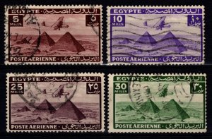 Egypt 1941 Airmail, Plane over Pyramids, Set [Used]