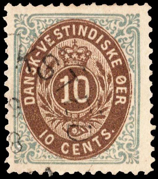 Danish West Indies Scott 10 Used.