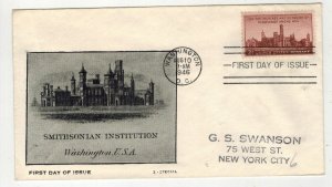 1948 SMITHSONIAN INSTITUTE 943-19 1ST CACHET BY Z SPECIAL
