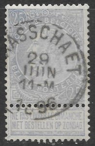 Belgium Scott 68 Used 25c King Leopold II issue of 1893 SON