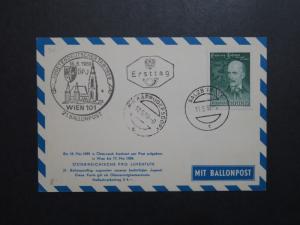 Austria 1959 Balloon Mail Event Card - Z8803