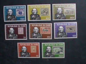 ​ZAIRE 1980- SC#9444-51 -SIR RONALD HILLS- STAMPS ON STAMPS- MNH SET VERY FINE