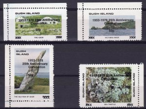 GUGH SCILLY ISLAND 1978 Coronation 25th.Anniversary Set (4) PERFORATED MNH