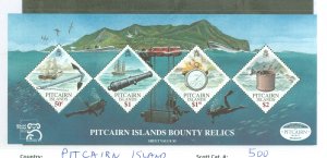 Pitcairn Islands #500  Souvenir Sheet