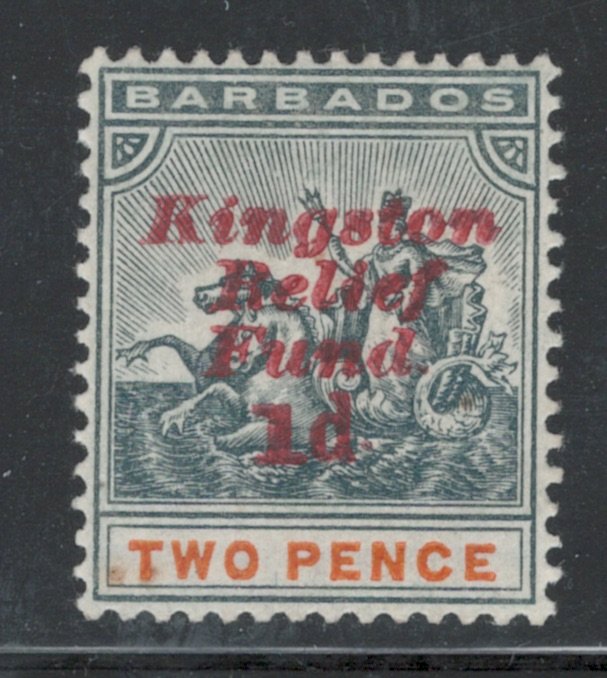 Barbados 1907 Semi-Postal (Kingston Relief Fund) Scott # B1 MH