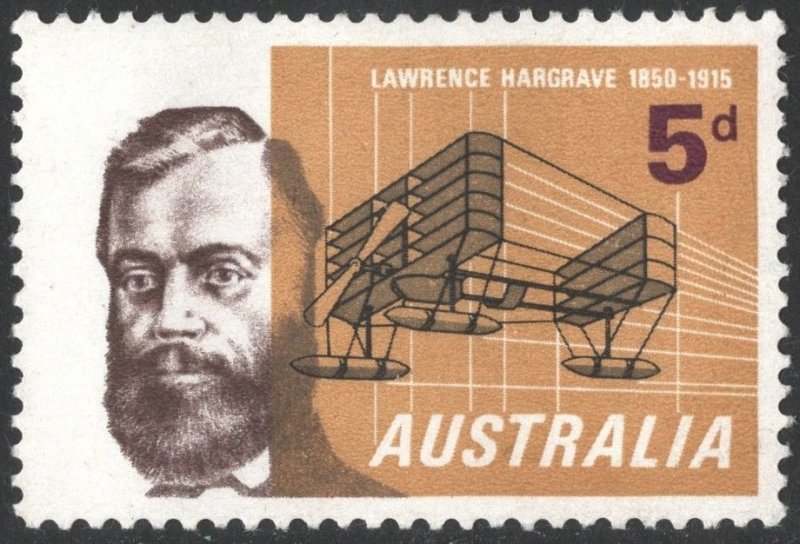 Australia SC#391 5d 50th Death Anniversary of Lawrence Hargrave (1965) MNH