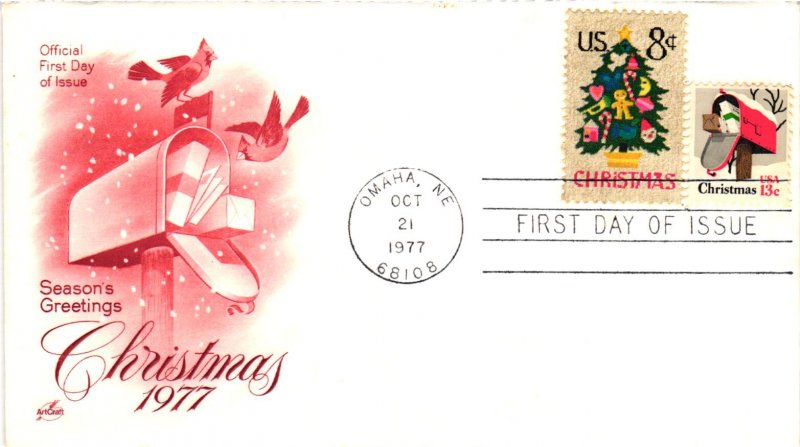 #1730 Christmas Mail Box COMBO - Artcraft Cachet  SCBL