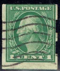 1916 1c WASHINGTON w/ SCHERMACK III perfs (481) Nice  example of this stamp.2