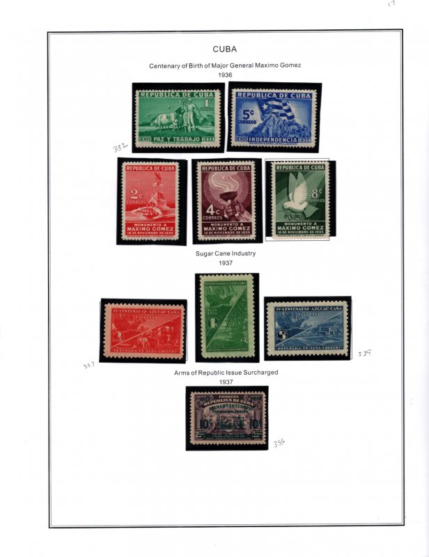 MINT + USED STAMPS FROM EARLY CUBA    (017)