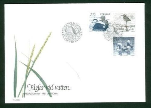 Sweden. FDC 1986 Cachet.  Water Birds. Engraver Martin  Morck