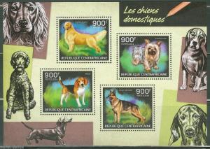 CENTRAL AFRICA 2014 DOMESTIC DOGS  SHEET MINT NH