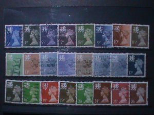 WALES & MONMOUTHSHIRE-1981-WMMH1//48  24 DIFFERENT ELIZABETH II RARE USED