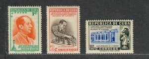 Cuba Sc#463-465 M/LH/VF, Cv. $19.25