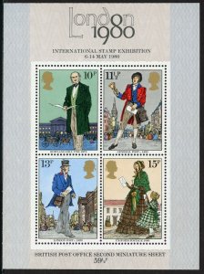 Great Britain Sc#874a London 1980 Stamp EXPO Rowland Hill S/S (1979) MNH