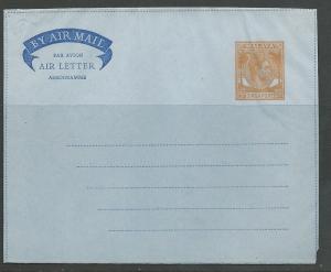 Singapore George VI 25c Aerogramme (1) Unused