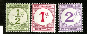 1932  Bechuanaland  Sc #J4/6 mlh* cv. $21 ( 9564 BCXX )