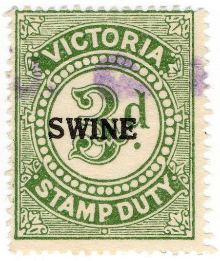 (I.B) Australia - Victoria Revenue : Swine Duty 3d (large format)