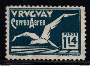 1928 Uruguay air mail Albatros sea Bird $1.14 MLH stamp VF centrated Art Deco