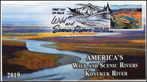 19-113, 2019, Wild and Scenic Rivers, Pictorial Postmark, FDC, Koyukuk River