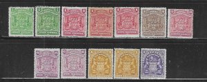 RHODESIA SCOTT #59-61/63/65/66/68 1898-1908 PARTIAL SET- MINT HINGEDHINGED