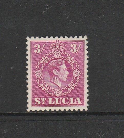 St Lucia 1938/48 GV1 Defs 3/- MM SG 136a