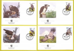 Guyana WWF World Wild Fund for Nature FDC Harpy eagle birds of prey