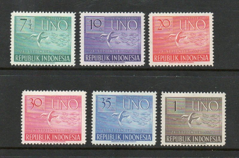 Indonesia - Sc# 362 - 367 MLH   -   Lot 0220060