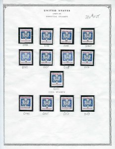 1983-2001 UNUSED OFFICIAL STAMPS - APPROXIMATE CATALOG VALUE $44.00 - B19