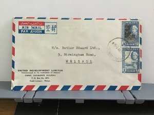 Malaya 1959 Air Mail to England stamp cover R31904