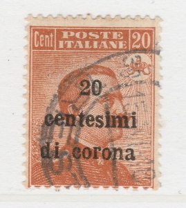 Austria Italian Occupation General Issue 1919 20C on 20c Used Stamp A21P9F4795-