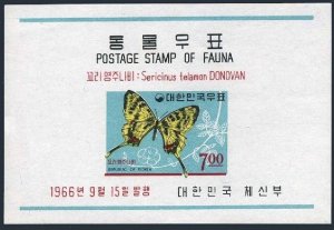 Korea South 501a, MNH. Michel Bl.235. Insects 1966. Silk butterfly.