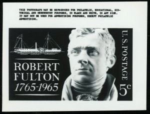 USA #1270 Robert Fulton Issue A702 Photo Essay BW 3x4 Publicity Card