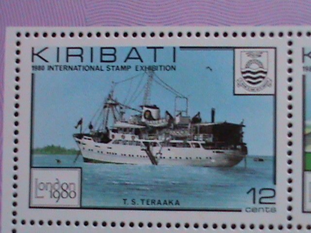 KIRIBATI-1980-SC#355a-LONDON INTERNATIONAL STAMP SHOW-MNH-SHEET-VERY FINE