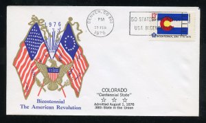 US 1670 American Bicentennial -  Colorado UA Al Tag Boerger cachet FDC 