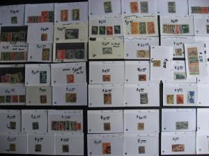 Old WESTERN EUROPE better stamps on sales cards,nice sized group check them out!