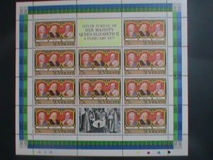 ​ST. VINCENT-1977 SC#492- SILVER JUBILEE OF QUEEN ELIZABETH II- MNH SHEET-VF